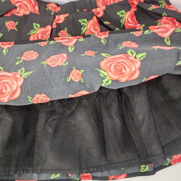 Forever 21 Red Rose Skirt with Tulle Size 31 - Picture 5 of 8